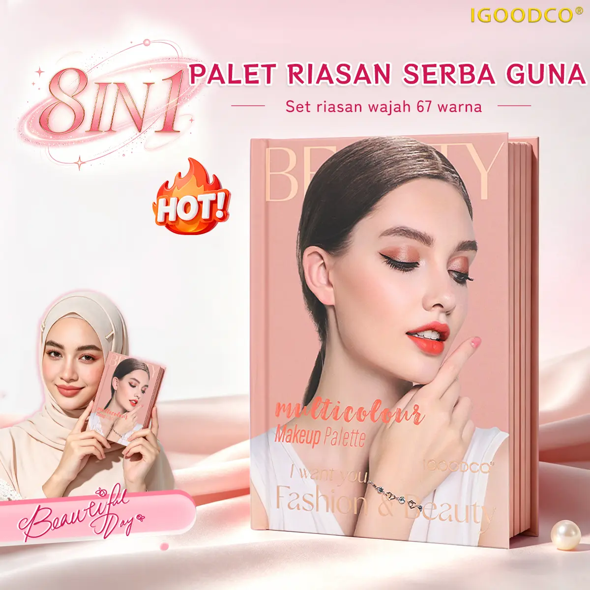 IGOODCO (IG3110/IG3110S/IG3110K) Buku Eyeshadow  Profesional untuk Makeup Wajah dan Mata