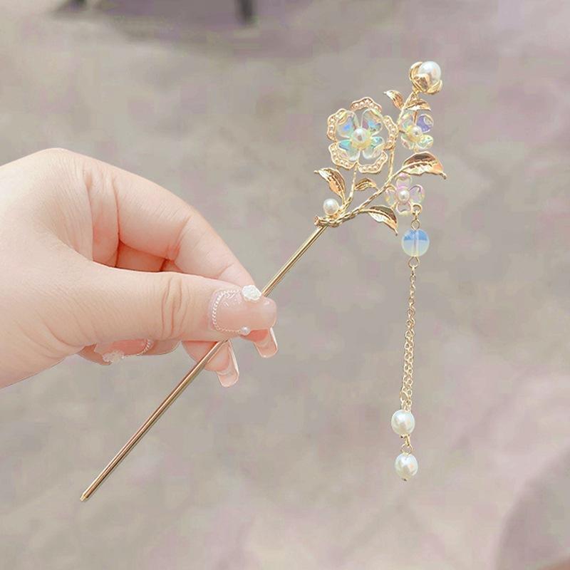 Product Introduction of Kẹp Tóc Tua Rua Hoa Phong Cách Cổ Xưa, Cảm Giác Tiên Tiến, Trang Phục Hán Cổ Đại, Mũ Đội Đầu, Sườn Xám Trung Quốc 17