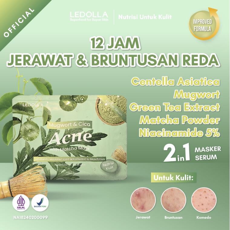 Product Introduction of Le d'olla Serum Masker Muka Mugwort & Cica (Acne) Le Dolla Masker Muka Serum Salmon DNA (Glowing) Le De olla Masker Muka Serum Sea Buckthorn (Brightening) 3