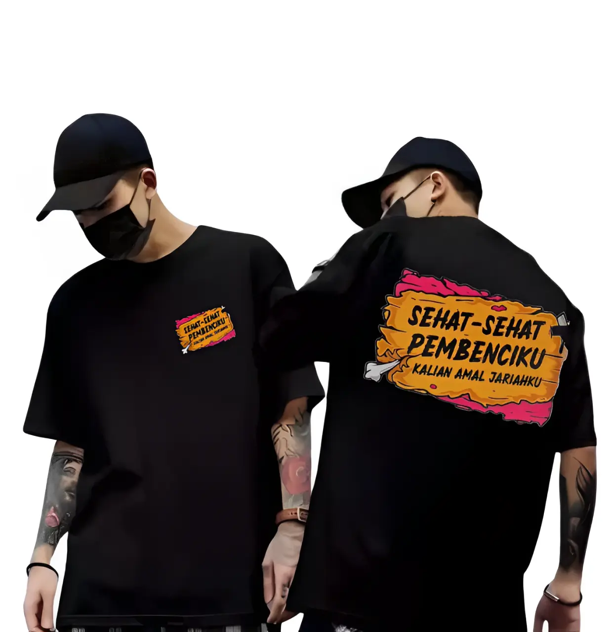 kaos atasan dewasa PRIA/WANITA T-SHIRT variasi kaos oblong distro motif kata kata SEHAT SEHAT PEMBENCIKU Combed Nyaman