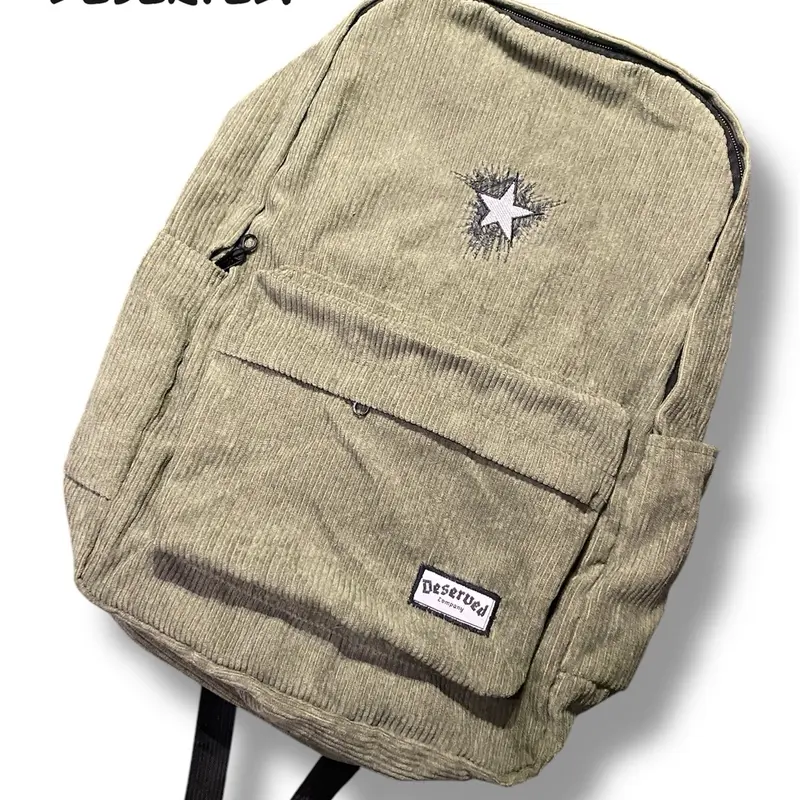 DESERVED-TAS RANSEL TAS SEKOLAH BACKPACK CORDUROY STARNOVA BAHAN KODUROY Wanita 5