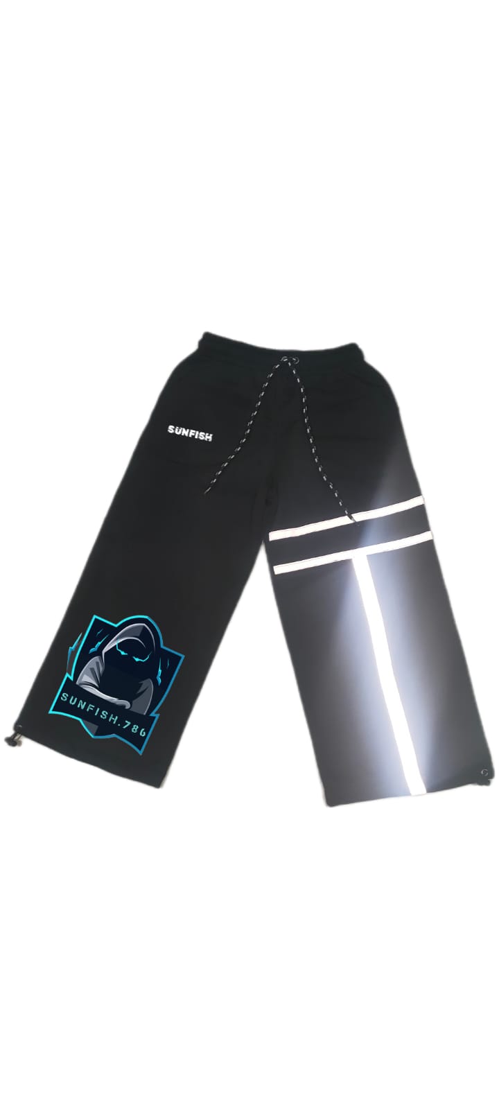 Celana Skena Nyala/Reflektip Plat/Strip Menyala Gelap Tiger Sunfish Unisex Anak Laki-Laki/Perempuan Usia 2-14 Tahun Premium Terbaru/Terlaris