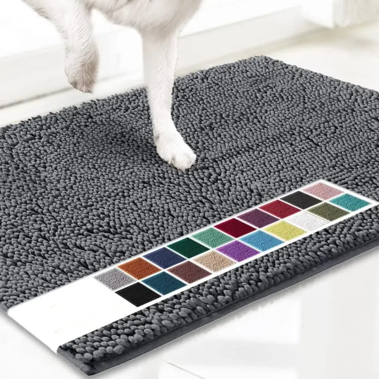 Dog anti-mud mat, machine washable, tumble dryer, perfect for bathroom, kitchen, indoor and outdoor non-slip absorbent floor mats, door mats, bedside mats, bathroom door carpets