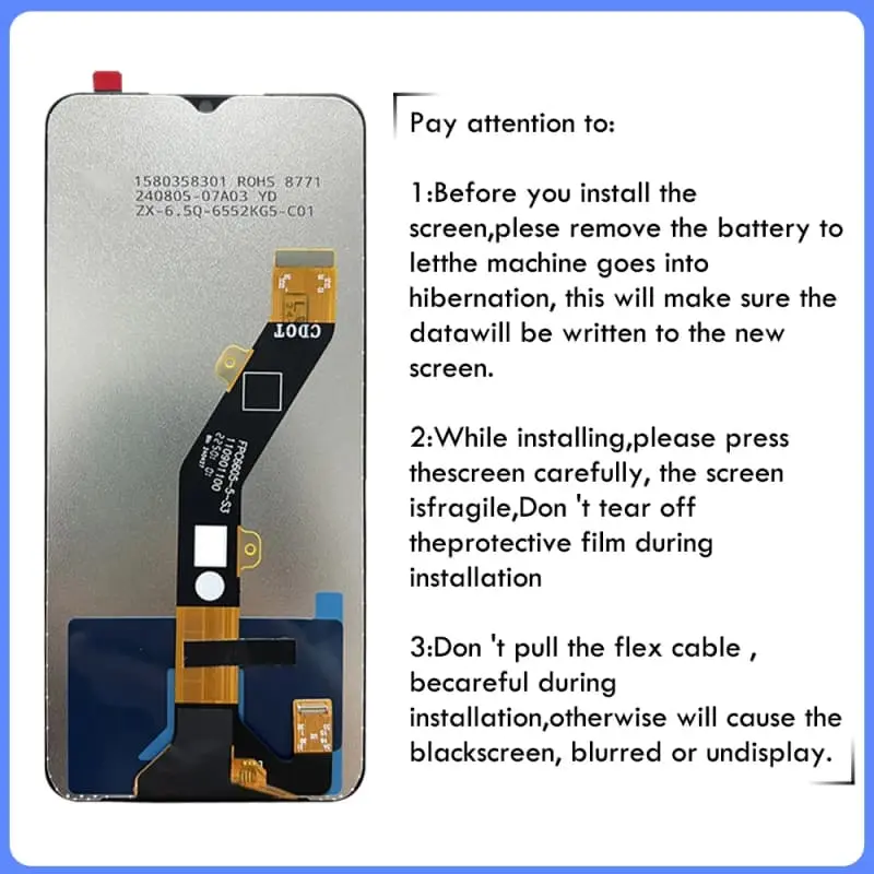 6.6 inch High Quality LCD For itel A50 LCD With Touch Screen