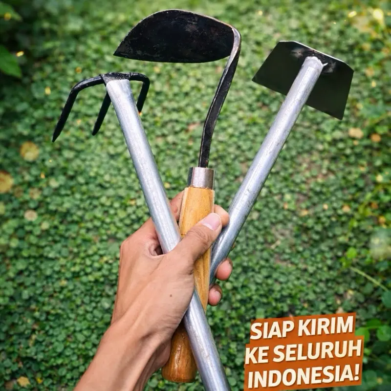 Paket Alat Berkebun 3 Pcs - Koret Rumput Garukan Sampah Cangkul Mini Lengkap Murah Siap Kirim Ke Seluruh Indonesia
