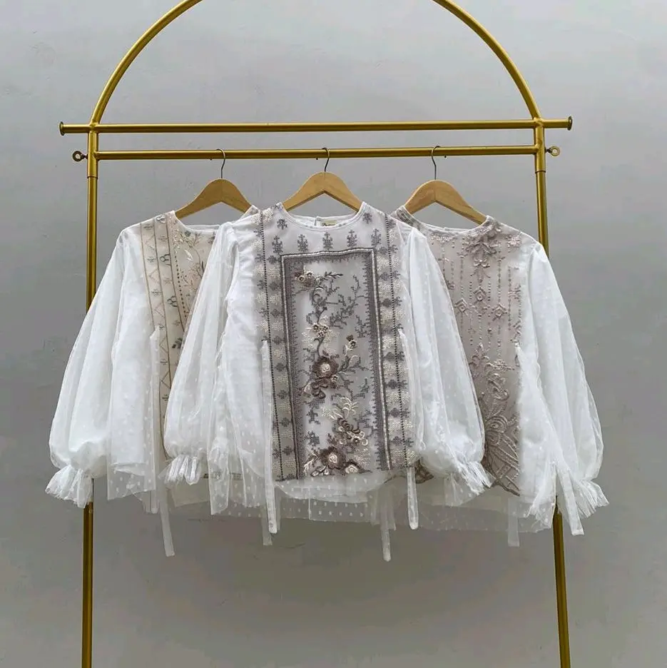 Blesia Blouse Tile Brukat Kondangan Outfit Remaja Simple