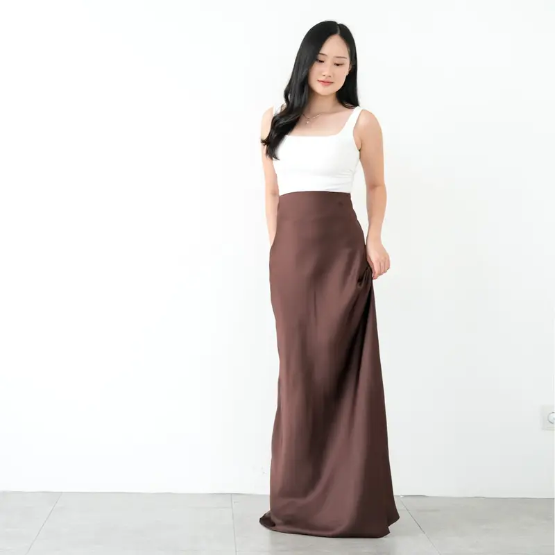 [JENN&ROSE] HILDA MAXI SATIN SILK SKIRT | Rok Satin 110CM 5