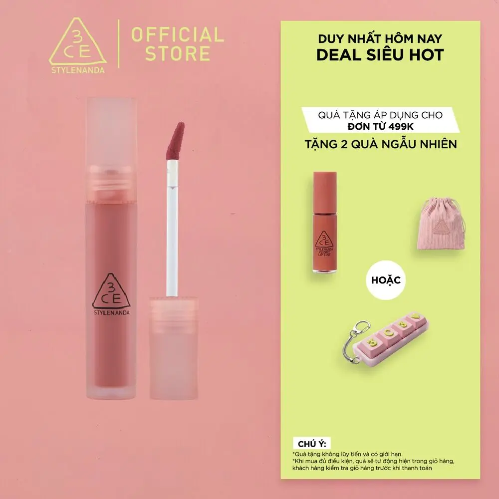 Son kem lì lâu trôi nhẹ môi Blur Water Tint-3CE Blur Water Tint