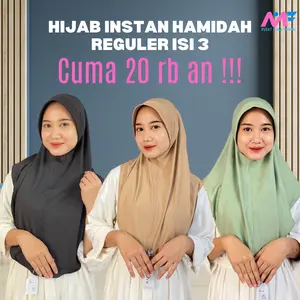 MF_Hijab - [3 pcs 20 rb an] Hijab Bergo Hamidah Size M | Hijab Instan Jilbab Trendy Bahan Premium & Cocok Semua Usia