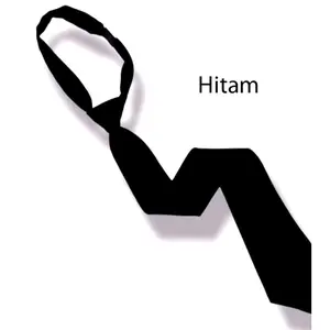 Dasi hitam polos dasi instant dasi formal perekat