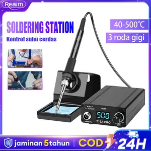 REAlM baru cerdas suhu konstan stasiun solder pengerjaan ulang besi solder Seluruh badan terbuat dari paduan aluminium logam tubuh dapat dicolokkan dan inti pemanas mudah untuk mengubah 220V/240V pengelasan dan desoldering alat perbaikan/tampilan digital