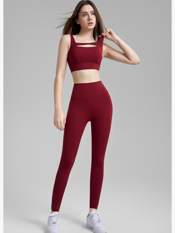 [BỘ TẬP] BV - Bộ Thể Thao Quần Legging Dài, Áo Bra Sẵn Đệm Dày Dặn - Đồ Tập Gym Nữ  Chất Thun Lạnh Cao Cấp, Thích Hợp Tập Pilates, Yoga, Gym, Jogging... - BRUN