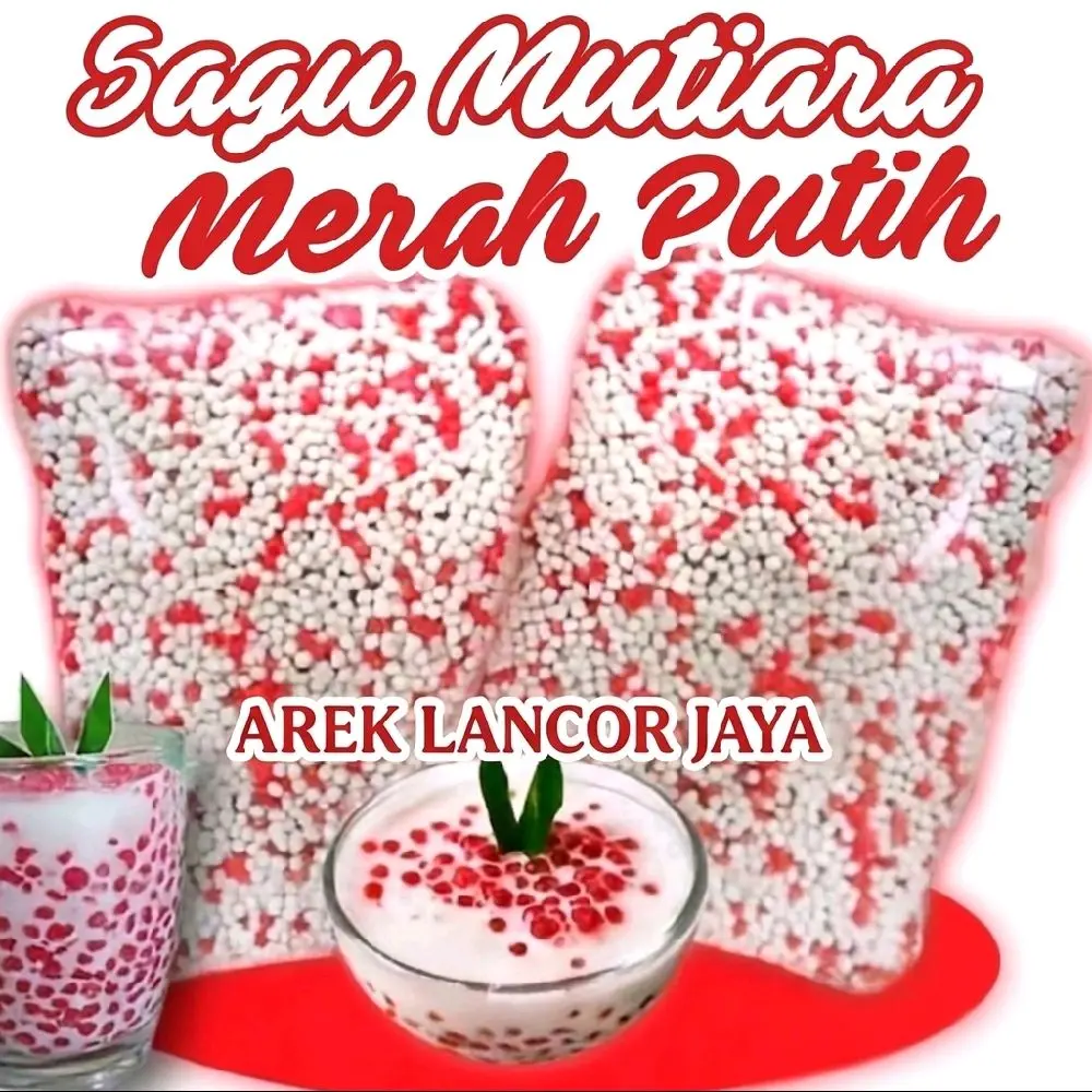 Promo Sagu Mutiara 1Kg Sagu Mutiara Merah Putih / Sagu Mutiara Bahan Masak Kue / Sagu Mutiara Kualitas Terbaik
