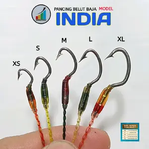 Pancing Belut Sawah Model India Siap Pakai Bahan Baja Tahan Karat Urekan Belut Anti Mocel