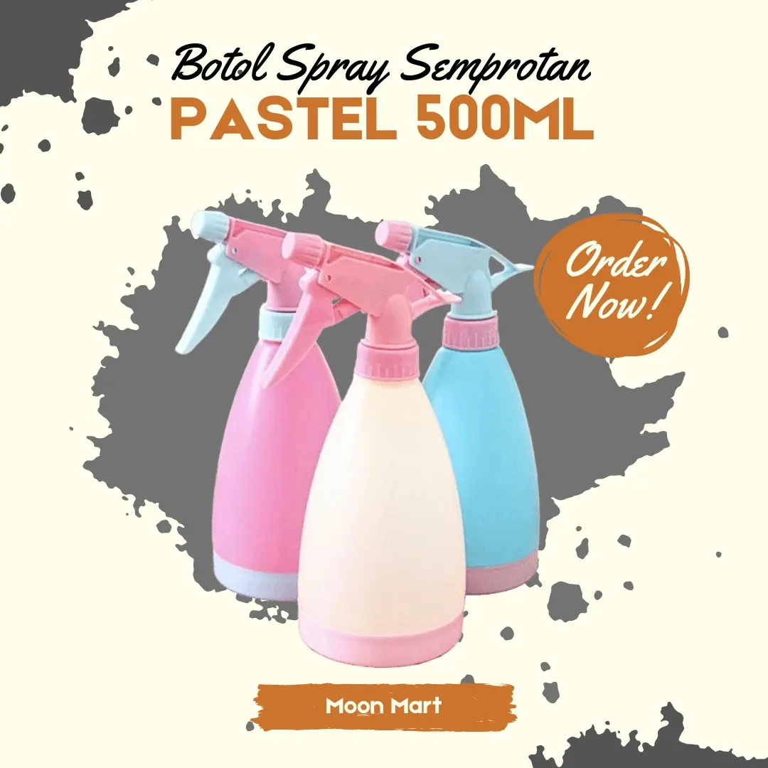 MoonMart - Botol Spray Plastik Penyiram Tanaman 500ml / Sprayer Hewan Burung Serbaguna Semprotan Nozzle