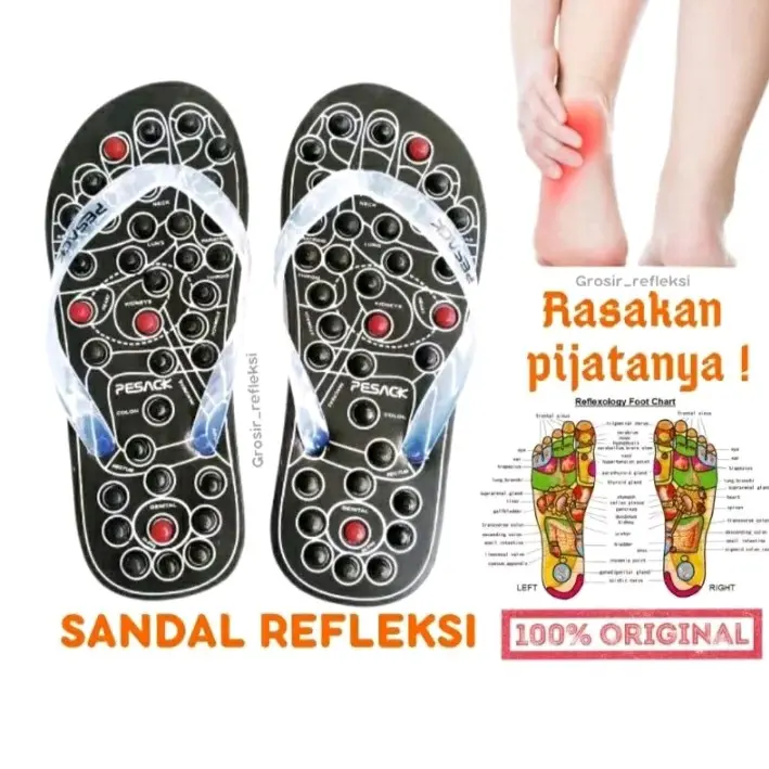 Sandal Terapi Akupuntur Refleksi Pijat Kaki Pria Wanita 1