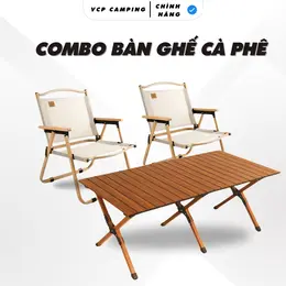 [COMBO] Bàn Ghế Cà Phê Gấp Gọn, Nhỏ Gọn Tiện Lợi, Dễn Dàng Sử Dụng Lắp Ráp Khi Mang Đi Camping Kết Hợp Cùng Khung Hợp Kim Thép Cho Chịu Tải Lớn Đến Từ Thương Hiệu VCP-Camping