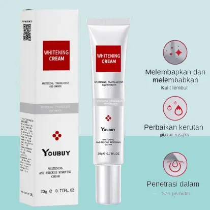 [COD BPOM] Youbuy krim pemutih dan bintik 20g Whitening Hydrating Anti-dark spot Dark Hyaluronic Memutihkan Niacinamide Wajah
