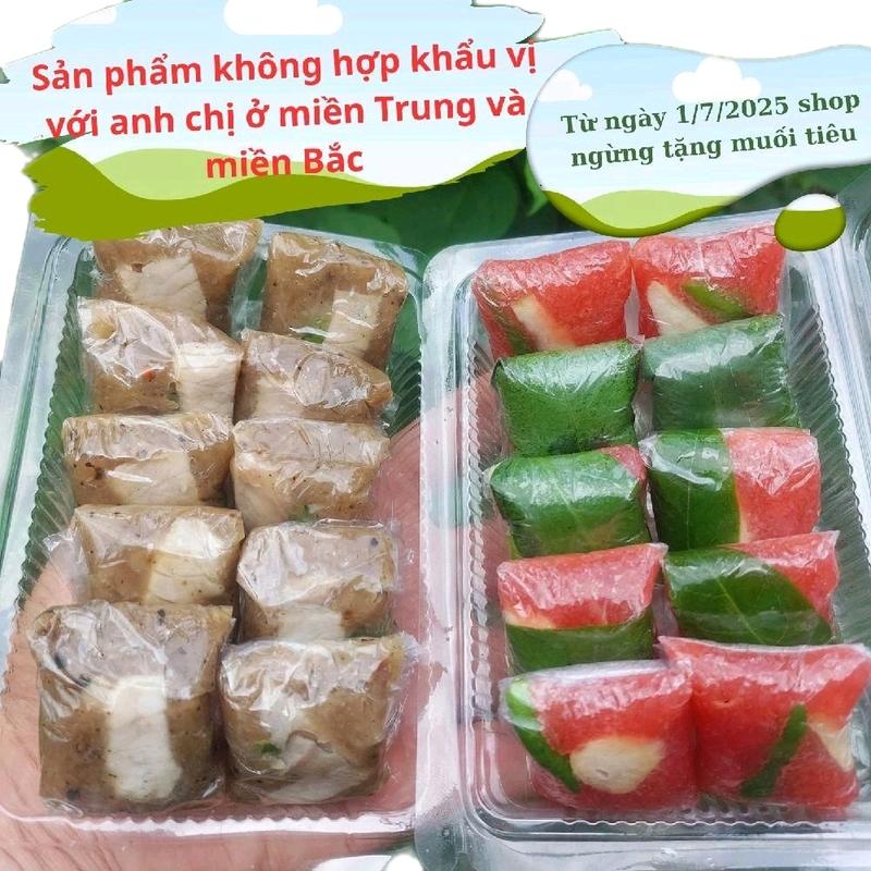 COMBO 7 HỘP NEM CHUA-160GR/ BÌ THỊT/180GR ỚT XIÊM XANH (1 hộp 10 chiếc có in NSX  và HSD ở mỗi hộp)- Đặc sản chính gốc Đồng Tháp[NGỪNG TẶNG MUỐI]