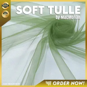 [SOFT TULLE] KAIN TULLE POLOS 58" PER 0,5M TILLE HALUS