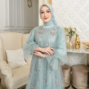MYLYF Official Alba Dress Raya Series Gaun Gamis Baju Busana Bahan Maxmara Wanita Muslimah Tunangan Menikah Lamaran Ibu Hamil Bridesmaid Pesta Maternity
