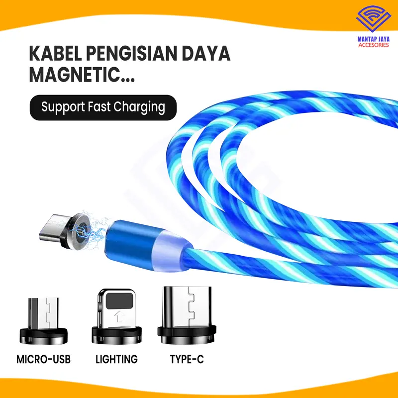 [COD] KABEL CHARGER LED MAGNET 3IN1 KABEL LAMPU MAGNET 3IN1 4