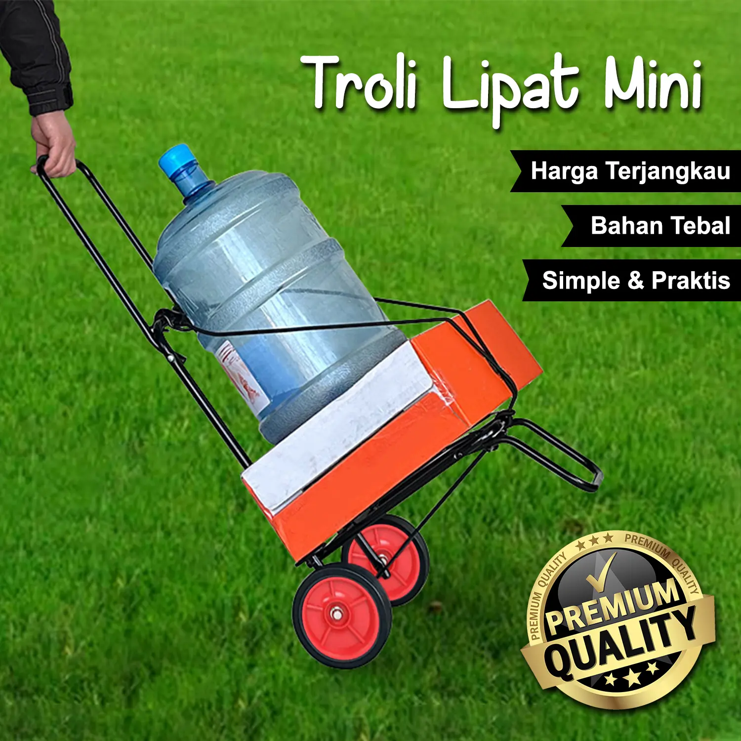 V7A1 Trolley Lipat Besi Troli Galon Gas Kardus Barang Belanja Serbaguna