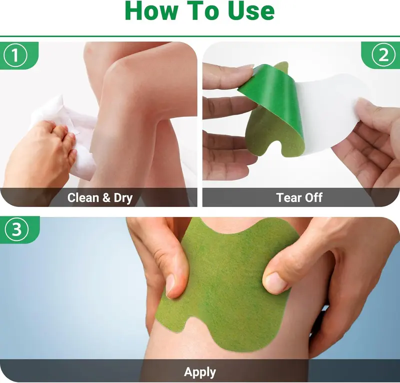 10pcs/20pcs/30pcs/50pcs Mugwort Heating Knee Patch, Shoulder And Back Soothing Patch, Gentle And Long-lasting Body Patch 3