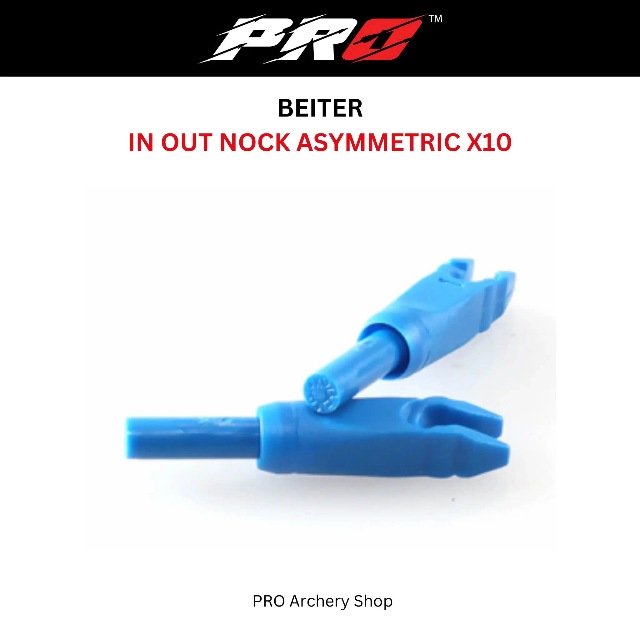 BEITER IN OUT NOCK ASYMMETRIC X10 - NOCK RECURVE PANAHAN - NOK BEITER ANAK PANAH BUSUR - ARROW X10