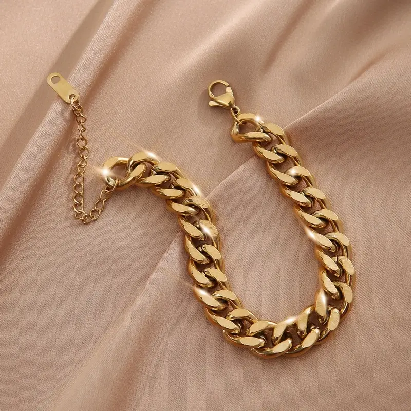 Gelang Titanium Polos Anti Karat untuk Pria dan Wanita - Bracelets 3