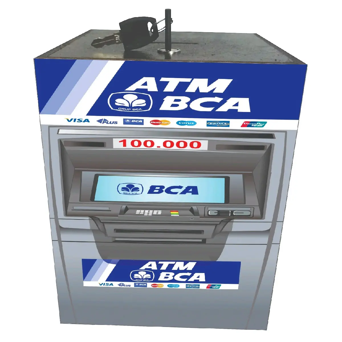 Celengan Atm Murah Ukuran Jumbo Dilengkapi Kunci Hadiah
