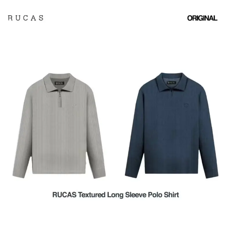 [ORIGINAL] RUCAS TAILOR TEKSTURED LONGSLEEVE NAVY DAN BROWN BRAND NEW SIZE S-XXL FREE PAPERBAG