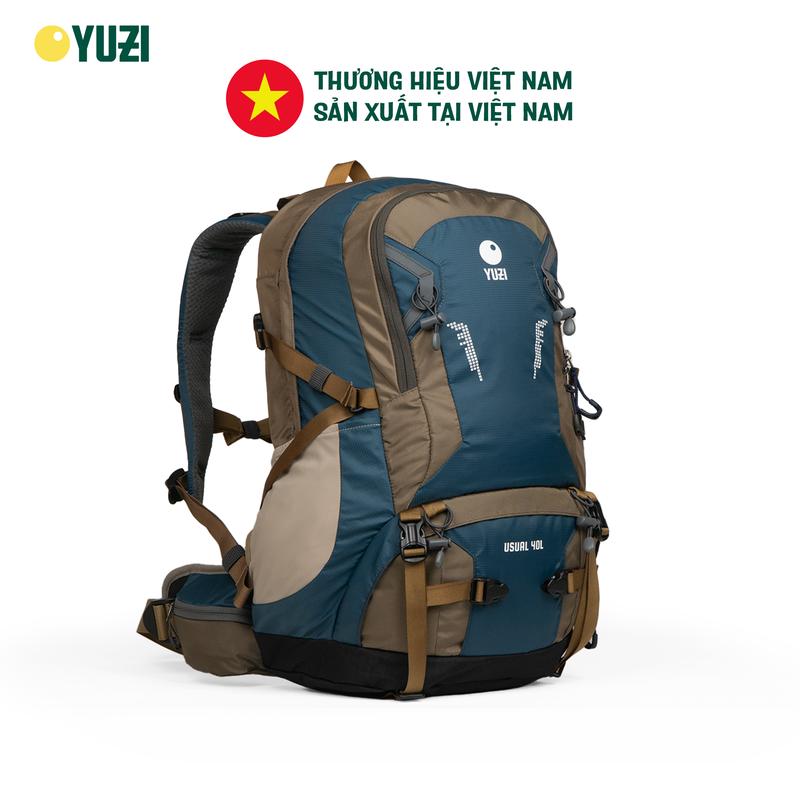 Balo leo núi trekking YUZI USUAL 40L có khung trợ lực kim loại | Chính hãng