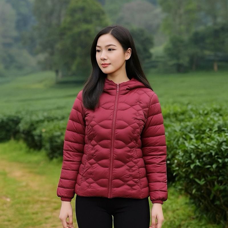 Áo phao siêu nhẹ nữ trần 2 mặt dành cho mẹ và bà ( love )