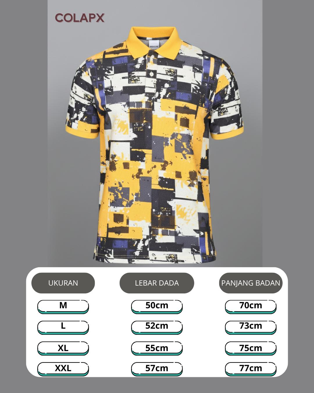 SHIRT KEKINIAN MOTIF KOTAK ABSTRACT   Lengan Pendek Pria Dewasa Bahan Adem Ukuran M-XXL Stylish & Nyaman     cowok  retro xxl kaus polo kaos