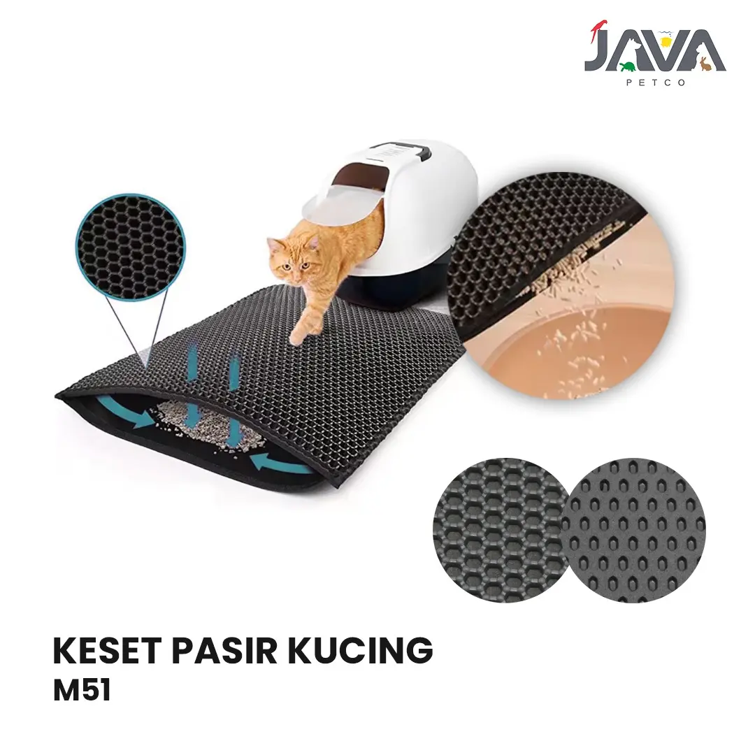 Keset Pasir Kucing Pet Litter Mat Foldable Double Layer Alas Tatakan Pasir Kucing M51 M52 M53 Cat Litter Mat