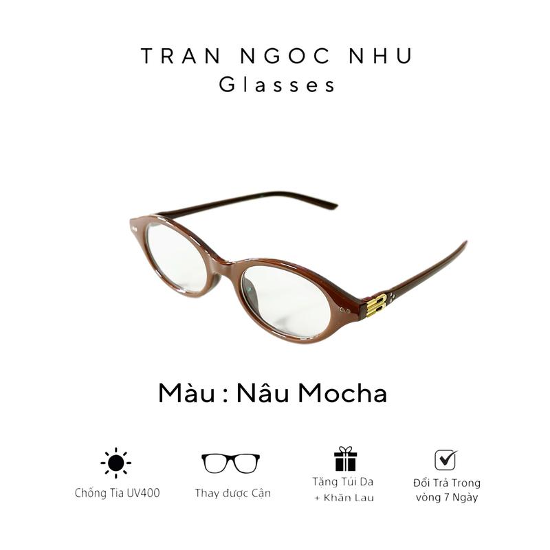 Kính Oval màu NÂU MOCHA thời trang dành cho nữ