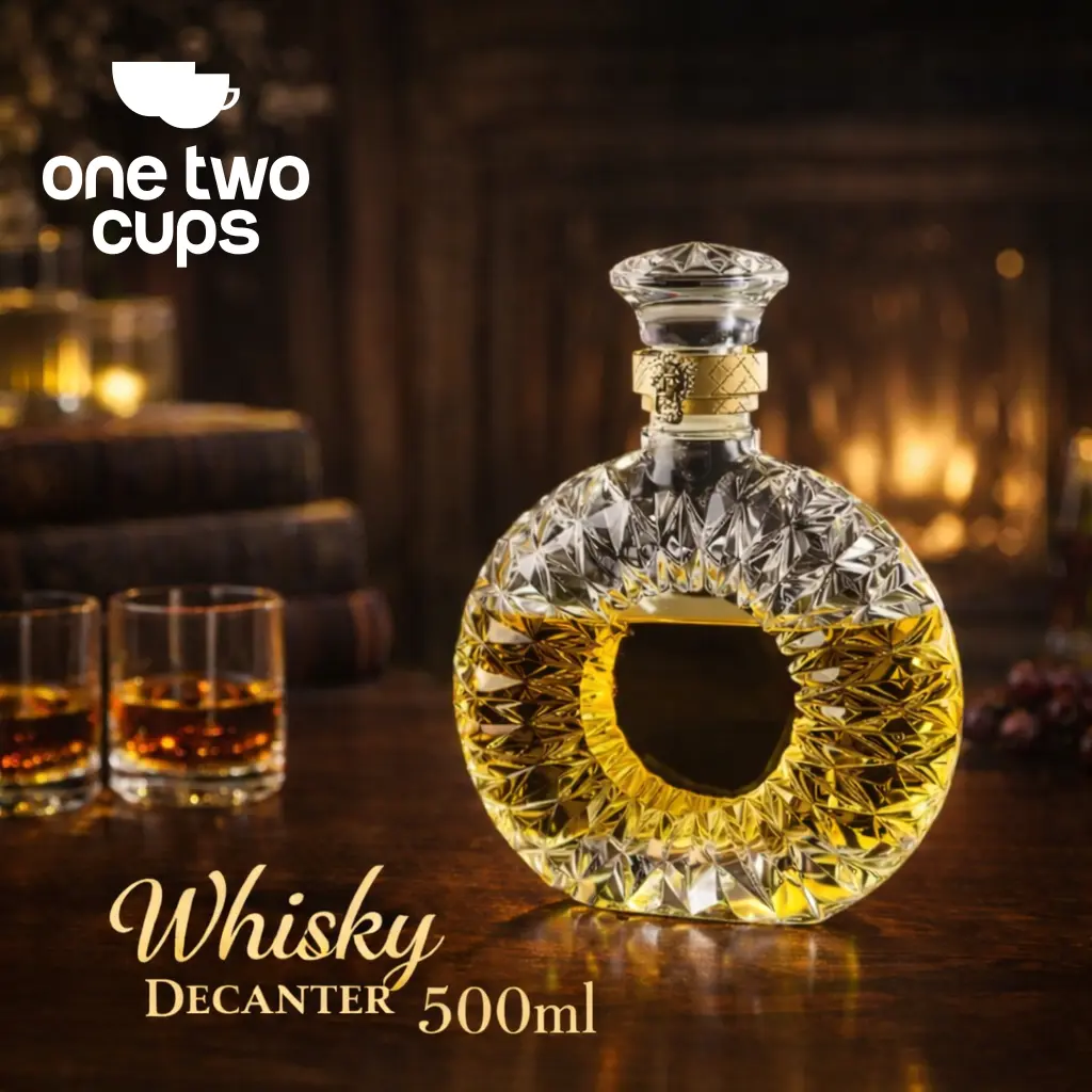 Botol Whisky Decanter Glass Bottle Liquor Scotch Diamond 750ml - C04