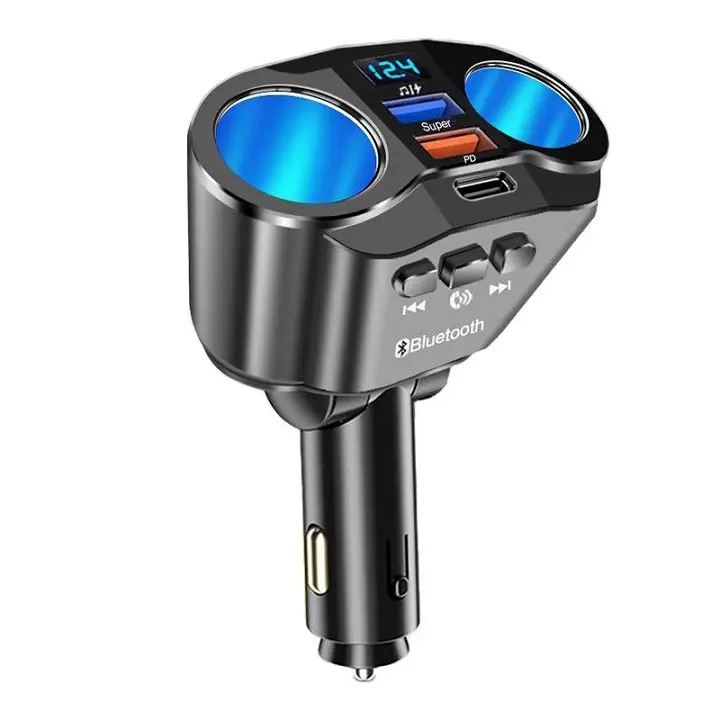 Tẩu Sạc 2 Cổng USB Tích Hợp Máy Nghe Nhạc Mp3 Bluetooth 5.0 FM Rảnh Tay Chuyên Dụng Cho Xe Hơi 1