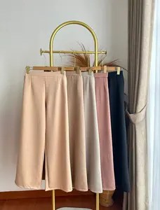 MENESTYS - Beylin Pants SERI A Celana Kulot Highwaist Bahan Scuba Celana Wanita