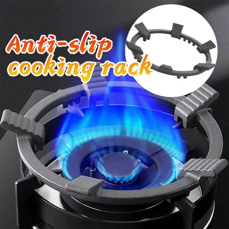 penyangga kompor gas portable Permukaan halus dan rata, mudah dibersihkan Cincin penyangga wajan kompor gas Rak kompor gas