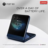 Gambar Motorola Razr 60 - 4500mAh 30Wwired/15W WLC - 32MP Selfie - 50MP RearCam OIS - 13MP UW/Macro - Moto AI - 3.6”Ext/6.9”Int Display - GIBRALTAR SEA dari Lenovo Authorized Bogor Kab. Bogor 2 Tokopedia