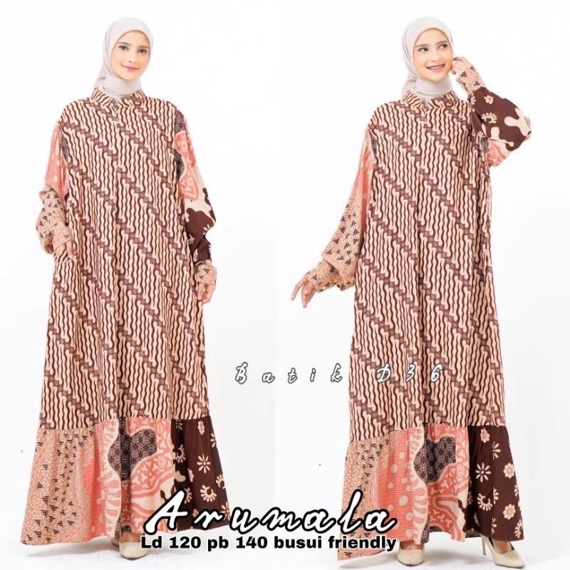 SEMERBAK BATIK ORI GAMIS RAYON PREMIUM ARUMALA BUSUI FRIENDLY 4