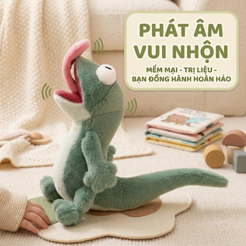 Đồ Chơi Thằn Lằn Biết Nói Thú Nhồi Bông Phát Ra Âm Thanh Lưỡi Nam Châm Trang Trí Nhà Dành Cho Trẻ Em Cao 20CM