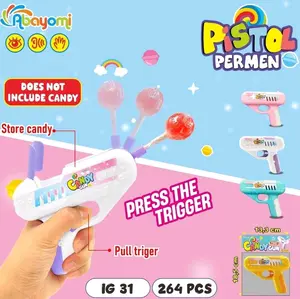 mainan candy gun permen viral menyimpan permen