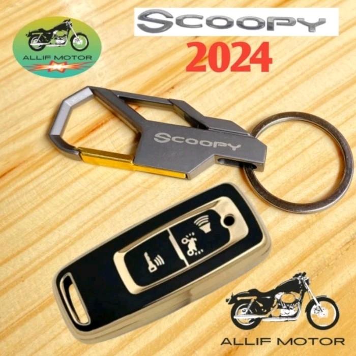 Cover Remote Scoopy 2024 - 2025 Silikon Remote Scoopy New Plus Gantungan Kunci Bahan Premium 0