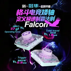 ST-L3/SiTong/Kailh falcon/Smooth ultrathin/2.8hot plug/ Street Fighter6/Round Transparent frame button of HITBOX arcade joystick - yellow type24