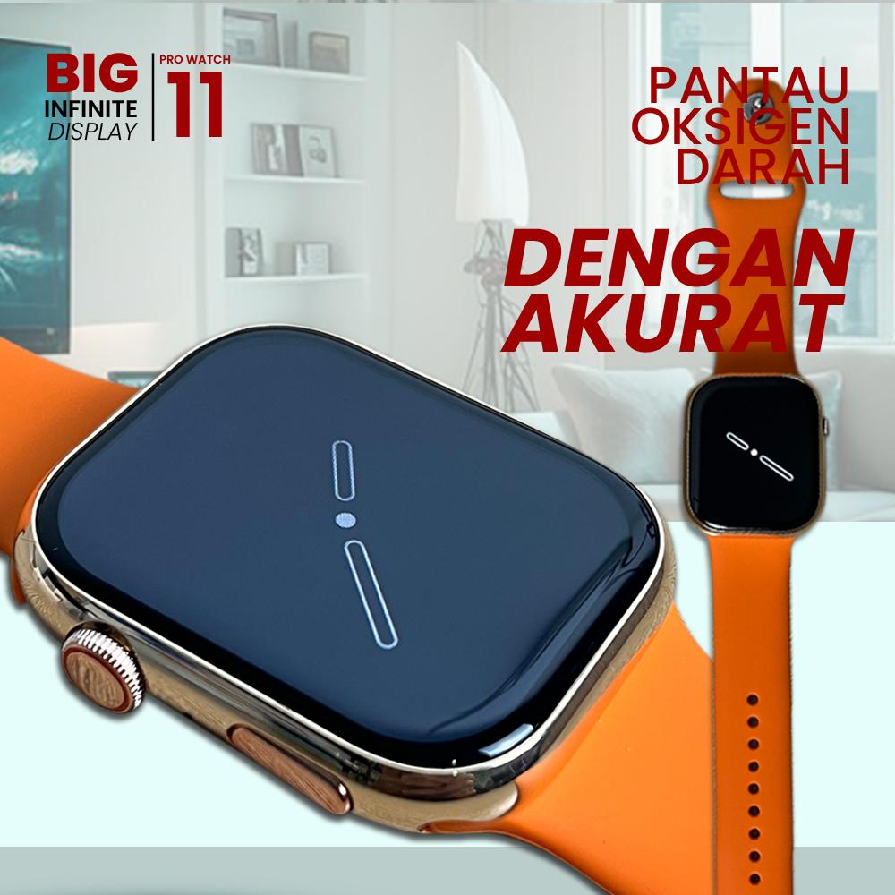 Samrt-watch Pro11-LED-Display -Bluetooth-Call-Smartwatch-wanita-pria-wireless-charging-Dan-Ganti-Wallpapper-Jam-Tangan-Smartwatch-Jam-Tangan