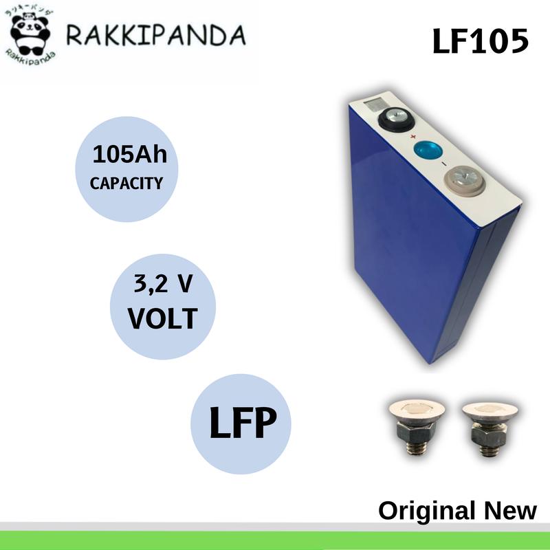 RakkiPanda Baterai LiFePO4 Prismatic 3.2V 105Ampere 0