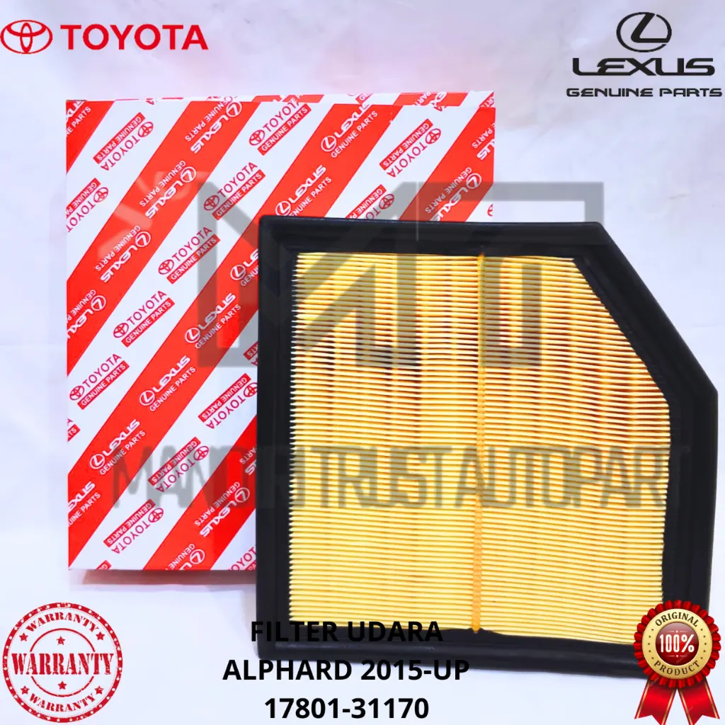 FILTER UDARA TOYOTA ALPHARD ALL NEW VELFIRE LEXUS 1PCS ORIGINAL BERGARANSI 17801-31170